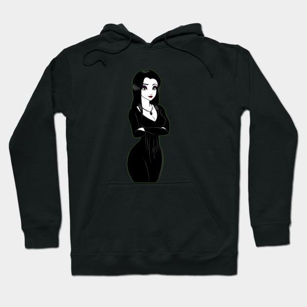 Morticia Hoodie by Blackhearttees